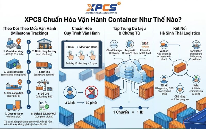 XPCS chuẩn hóa vận hàng container